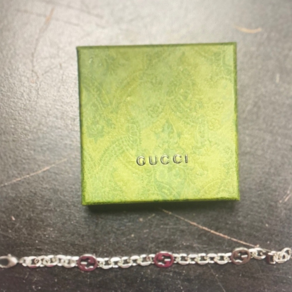 Double G silver bracelet size 8.3 In